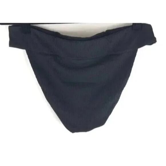 NWT Andie x Claire The Gold Coast Bikini Bottom Ribbed Stretch M Black #3834 - Picture 12 of 15
